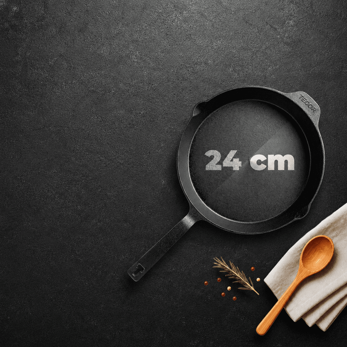 24 cm Gusseisenpfanne für zwei Personen und Alltagsgerichte
