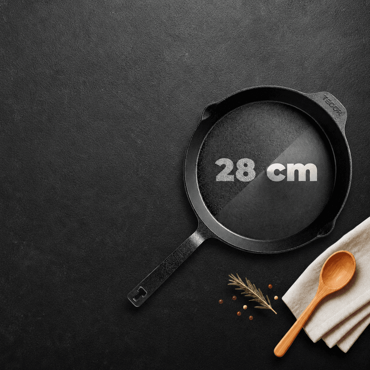 28 cm Gusseisenpfanne für Familien und größere Portionen